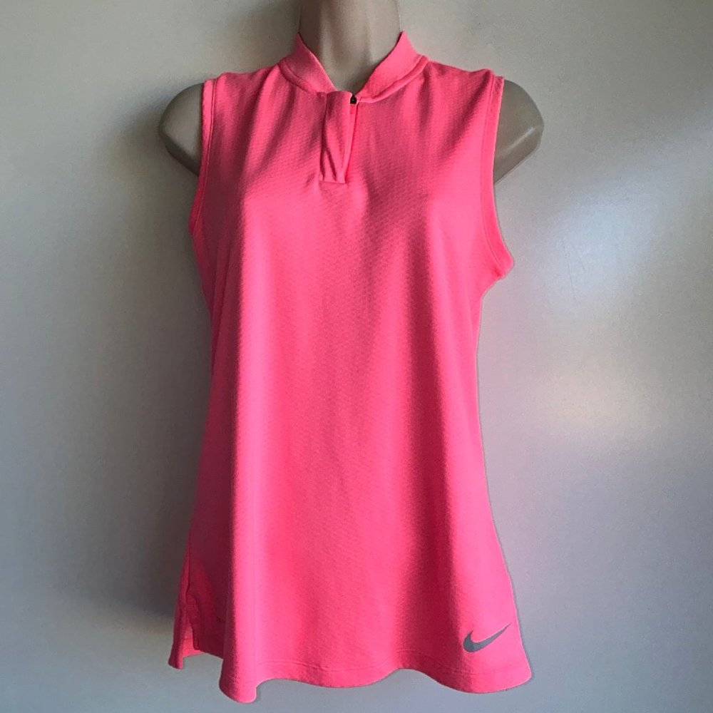 NIKE Golf Dri-Fit Pink Sleeveless Mock Neck Top Size Small ~ EUC